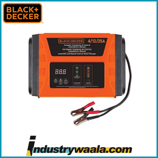 BLACK+DECKER BC25-B2 Automatic Battery Charger & Manual Control For Domestic Use 4/12/25A Amp 3 Speed