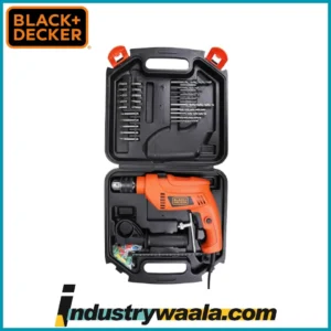 Black + Decker HD555K50-IN Variable Speed Reversible Impact Drill Machine Kit with 50 Accessories Kitbox