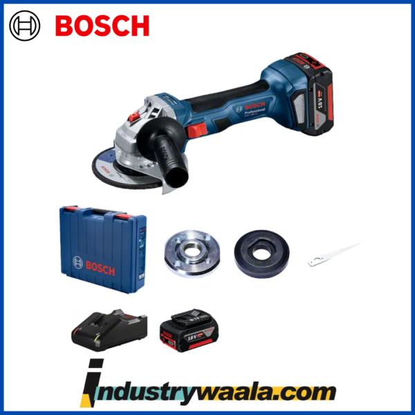 Bosch GWS 180-LI Cordless Angle Grinder with 2 Batteries and 1 Charger, 06019H90F0-2