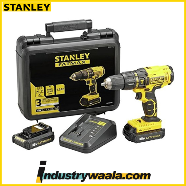 STANLEY FATMAX SBI810D2K-B1 20V 2.0Ah 6.35 mm Cordless Brushless Impact Driver With 2×2.0Ah Li-ion Batteries & 1pc Charger