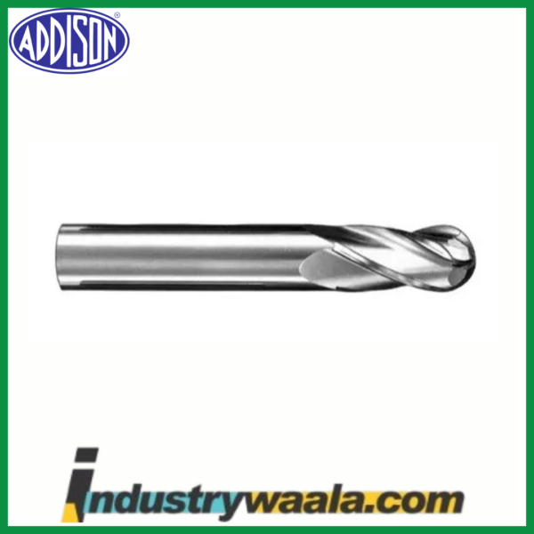 Addison 3 X 4 X 12 X 38 MM Solid Carbide Gp Ball Nose End Mills K2Gpsb K4Gpsb Series Upto 45HRC