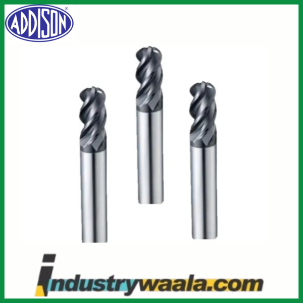 Addison 3 X 6 X 12 X 38 MM Solid Carbide Gp Ball Nose End Mills K2Gpsb / K4Gpsb Series Upto 45HRC