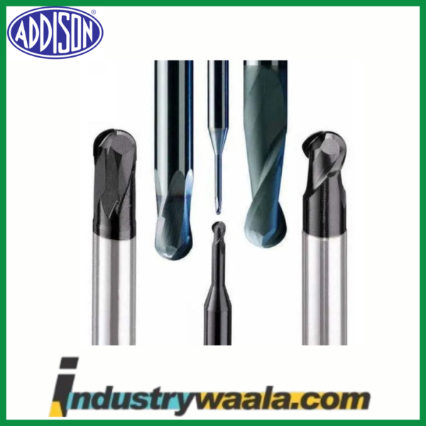 Addison 8 X 8 X 25 X 89 MM Long Series Solid Carbide Gp Ball Nose End Mills - K2Gpsb / K4Gpsb Series Upto 45HRC