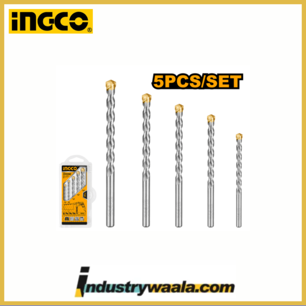 Ingco AKDB3055 5 Pcs Masonry Drill Bits Set Quantity – 1 Pcs
