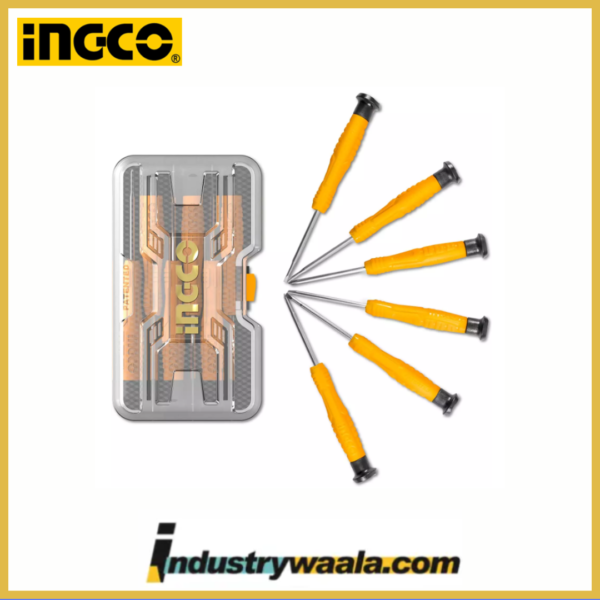 Ingco HKSD0618 6Pcs PrecisionScrewdriver Set Quantity – 1 Pcs