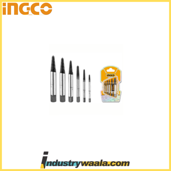 Ingco ASE106 6 Pcs Screw Extractor Set