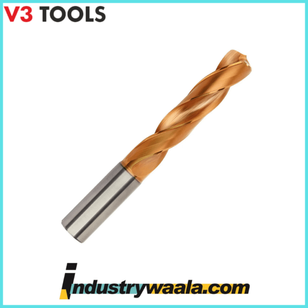 V3 Tools 16.0 X 15.0 X 83 X 133 MM VX 3 Tisinos 65 HRC Solid Carbide Through Coolant Drill