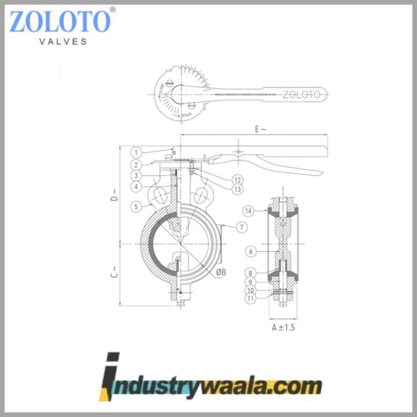 Zoloto Butterfly Valve ART-1078